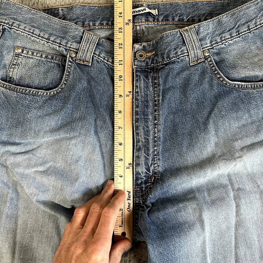 Mavi Jeans Men's 36x32 Blue Wide Leg Medium Wash Distressed (35x32 Actual) - Picture 7 of 14